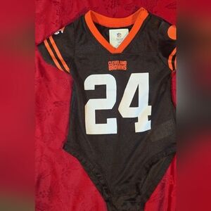 Cleveland Browns Baby Bodysuit - Black and Orange